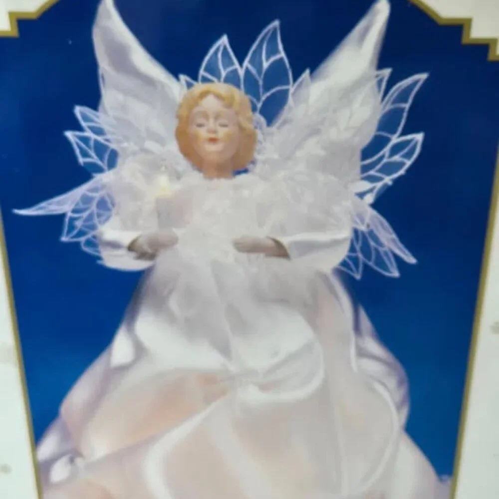VTG Holiday Classic 11" Animated ANGEL Lighted Porcelian Face and Hands - Picture 15 of 16